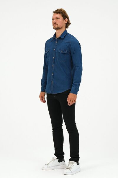 Catto Peak Сlim Fit джинсова сорочка з кишенями