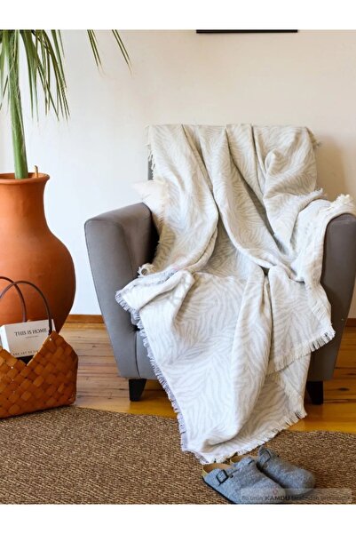 XAMANTHA Πολυτελής βαμβακερός καναπές με σχέδιο Zebra - Διπλής όψης, Αντιιδρω...