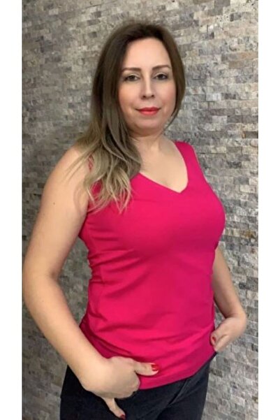 SİSTERS2HC تي شيرت فوشيا فيسكوز مرسيريزد - رقبة على شكل حرف V عميقة من الأمام...