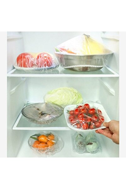 OMAC Tek Kullanımlık Yemek Örtüsü Elastik Sinek Engelleyici 25cm Çap 3 Adet