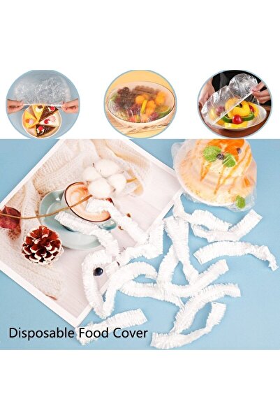 OMAC Tek Kullanımlık Yemek Örtüsü Elastik Sinek Engelleyici 25cm Çap 3 Adet