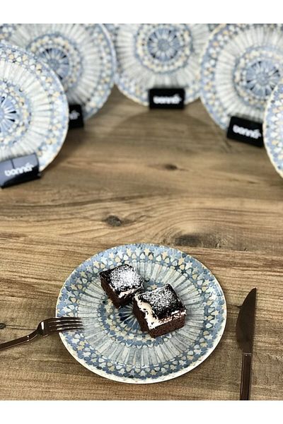 Bonna Porselen Luca Mosaic Series 6-Piece Dessert Plate 19 cm