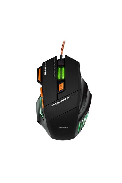 Polosmart PGS301 Kablolu RGB Aydınlatma 3200 DPI Ergonomik Tasarım Optik Gaming Oyuncu Mouse Siyah