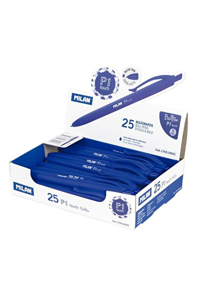 Milan 176510925 P1 Mavi Basmalı Tük Kalem 25li