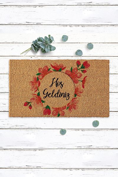 Paspas Yap Welcome Koko Doormat Exterior Door Mat Bristle Mat Home Door Entrance Mat Apartment Apartment Mat