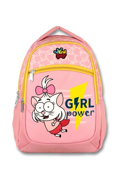 ÜMİT ÇANTA Girl's Pink Girl Power Triple Primary School Bag Set - Ümit Kral Şakir