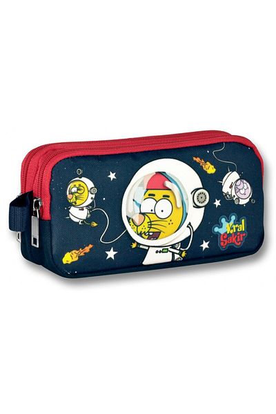 ÜMİT ÇANTA Kral Şakir - 3D Astronaut Primary School Bag and Pen Holder Set