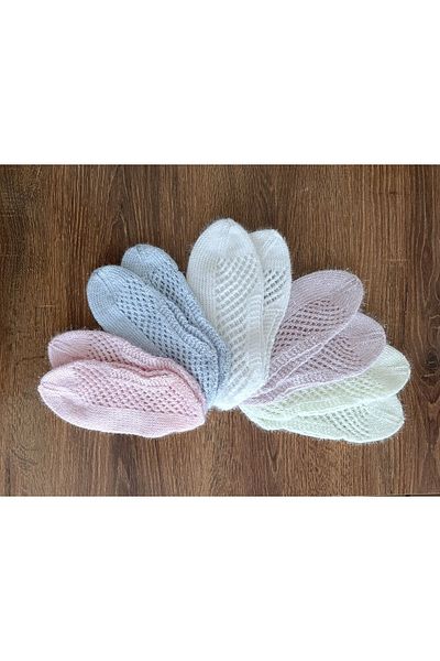 dressmix 5 Pieces of Dowry Gift Glittery Mesh Knitted Booties