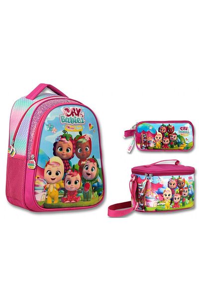 ÜMİT ÇANTA Ummit Bag for Girl - Cry Babies and Friends, Primary School Bag Set of 3