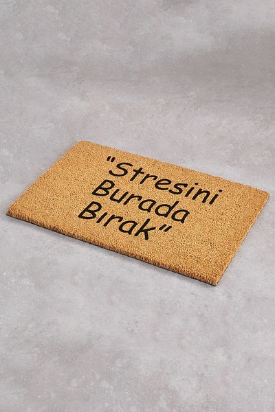 Paspas Yap Leave Your Stress Here Outside Door Mat Written Printed Mat Koko Mat Bristle Mat Printed Mat