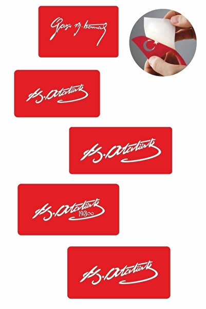 Airbrush Tattoo Atatürk 5 Adet Geçici Dövme Kına Şablonu