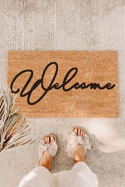 Paspas Yap Welcome Handwritten Door Mat Mat Models Koko Mat Exterior Door Mat Home Entrance Mat