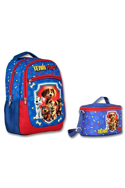 ÜMİT ÇANTA Boys' Primary School Set - Cennec Team Pupy Backpack and Lunchbox