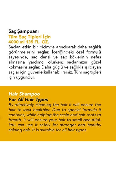 Redist Saç Bakım Sampuani 4000 ml. 4 Adet Koli Set