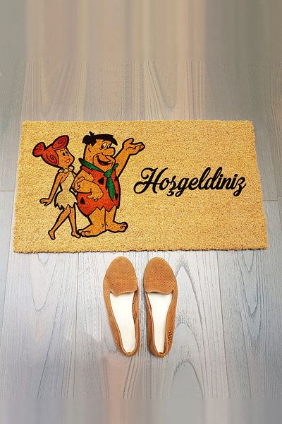 Paspas Yap Fred Flintstone Door Mat Koko Mat Bristle Mat Exterior Door Mat-40x60