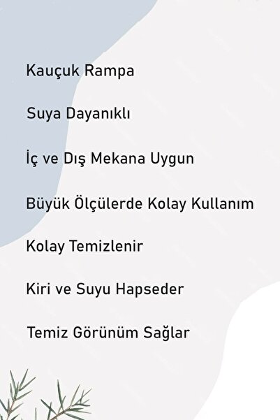 Paspas Yap Waterproof and Non-Slip Mat - Curly with Ramps, for Workplace, Apartment and Office