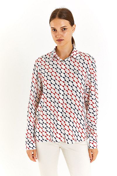 U.S. Polo Assn. BAZA. Polo Assn. Cămașă de damă bleumarin - Guler standard TIAN