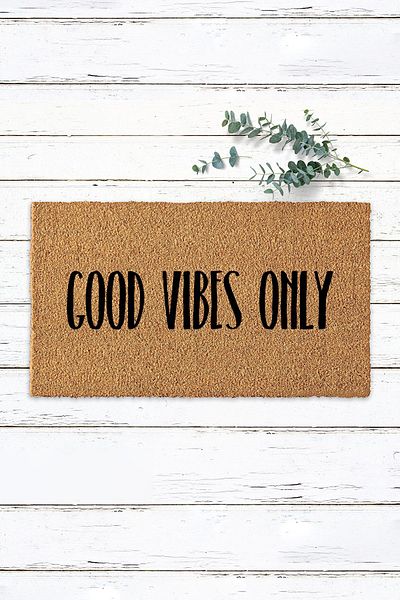Paspas Yap Good Vibes Only For Home Koko Doormat Door Mat Decor Carpet Bristle Mat Home Mat