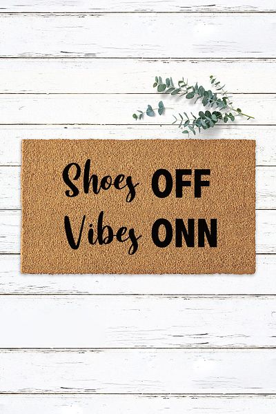 Paspas Yap Shoes Off Vibes Onn Door Front Home Koko Mat Decor Mat Exterior Door Mat