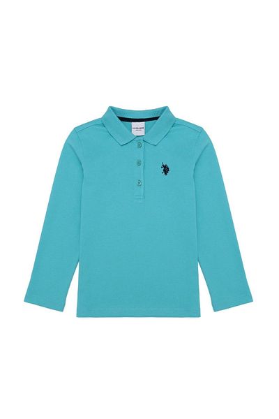 U.S. Polo Assn. Hanorac verde pentru fete Design de bază