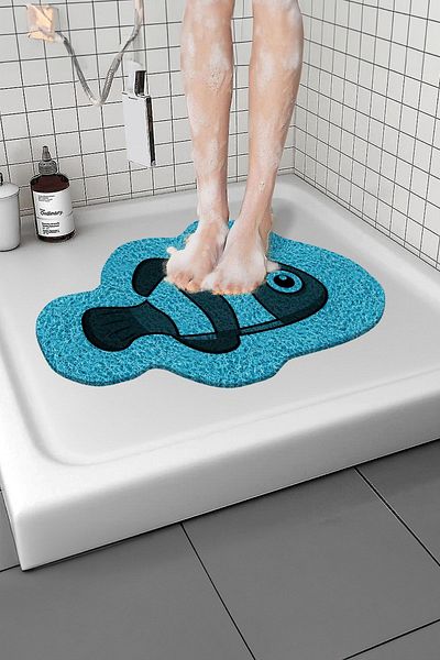 Paspas Yap 40x60 Cm Non-Slip and Water Absorbent Fish Bath Mat - Kırcik