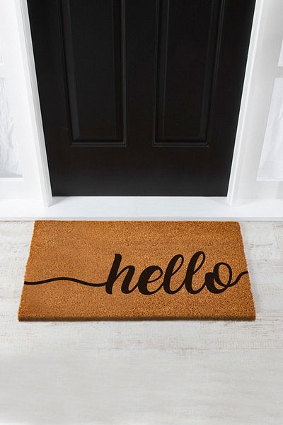Paspas Yap Hello Handwritten Door Mat Koko Mat Exterior Door Mat Home Apartment Apartment Entrance Mat
