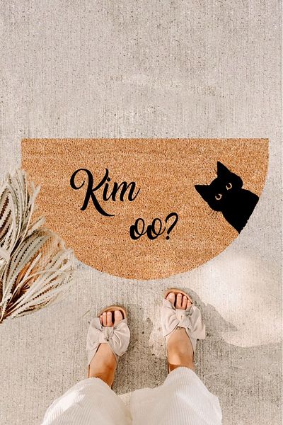 Paspas Yap Kim O Cat Oval Door Mat Koko Mat Entrance Mat Mat for Home