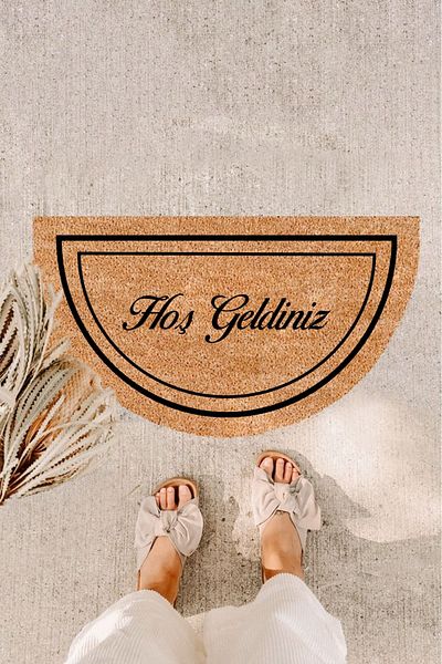 Paspas Yap Welcome Oval Framed Door Mat Koko Mat Bristle Mat Entrance Mat