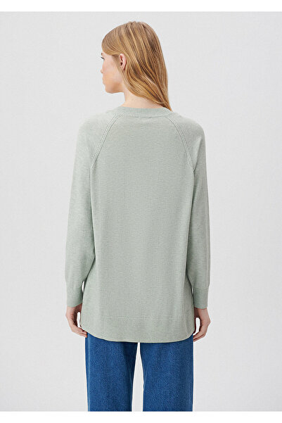 Mavi Pulover verde cu decolteu în V, cu croiala lejeră / lejer, confortabil 1710144-82358