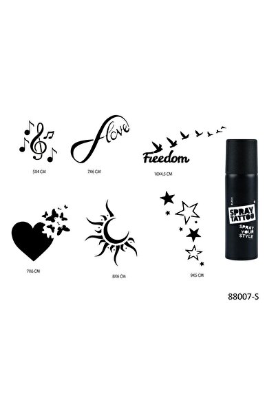 Airbrush Tattoo Sonsuz Kalpler Spray Tattoo Geçici Sprey Dövme Seti