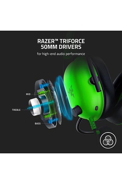 RAZER BlackShark V2 X -Multi-Platform Wired Gaming Headset 3.5mm jack for PS5/PS4/Xbox/PC - Green