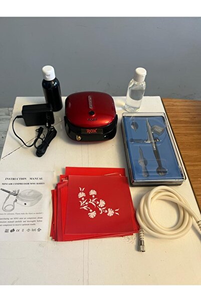 Airbrush Tattoo Şarjlı Airbrush Mini Boya Tabancası Geçici Dövme Seti Boya Ve Desen Hediyeli