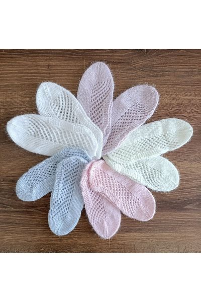 dressmix 5 Pieces of Dowry Gift Glittery Mesh Knitted Booties