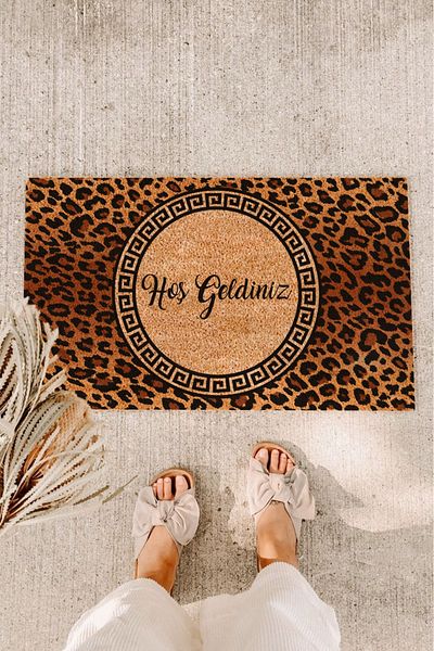Paspas Yap Leopard Pattern Welcome Door Mat Koko Mat Door Front Mat Home Entrance Mat