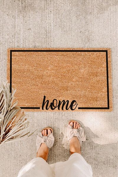 Paspas Yap Framed and Home Written Bristle Mat Koko Mat Outside Door Mat Home Mat Door Front Mat