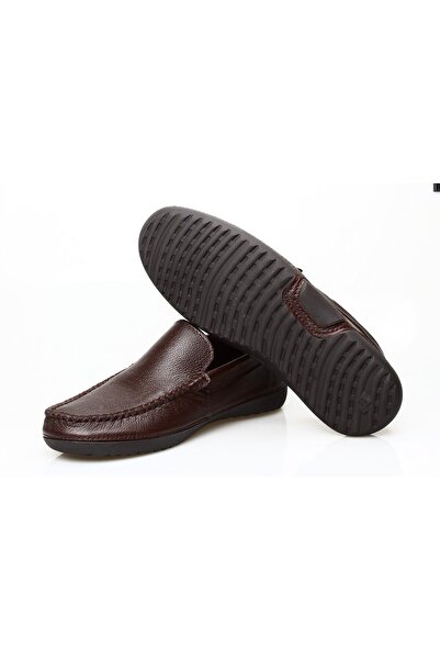 Butik Taba Rengi Drıver Hakiki Deri Erkek Ayakkabı