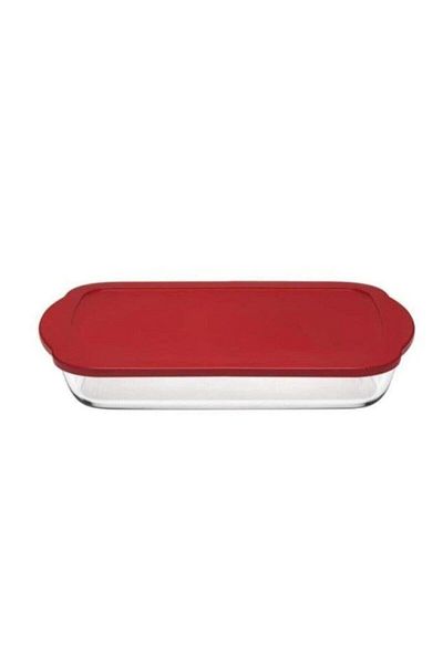 Paşabahçe Rectangular Pyrex Glass with Lid 59006 Fma00496