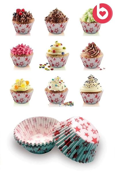 Bayev 100 Pieces of Patterned Cake and Cookie Muffin Paper