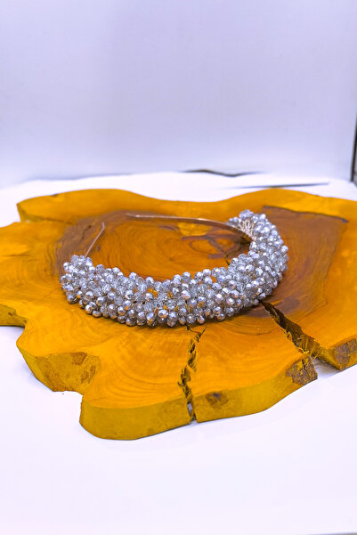 SimgeAksesuar Κομψό και εκλεκτό αξεσουάρ για τα μαλλιά και το στέμμα αρραβώνων και χέννας με ασημί κρυστάλλινη πέτρα