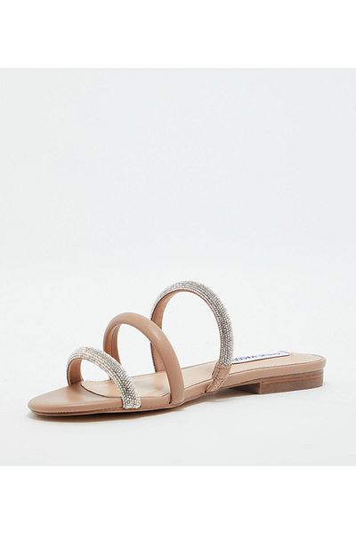 Steve Madden Beige Women's Flat Sandals Sandals