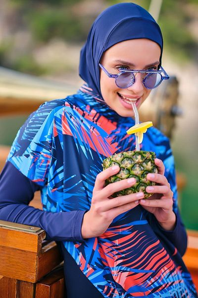 ALFASA Palm Tree Comfortable Hijab Swimsuit