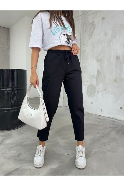 BİKELİFE Damenhose aus Lycra-Baumwolle mit hoher Taille – Slim Fit mit Taschen