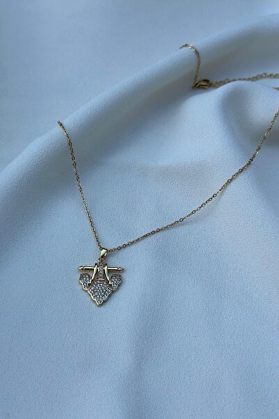 yucelique Özel Tasarım Baguette Design 4 Axe Sıra Taş Detaylı Çelik Serenay Sarıkaya Kombin Kolye