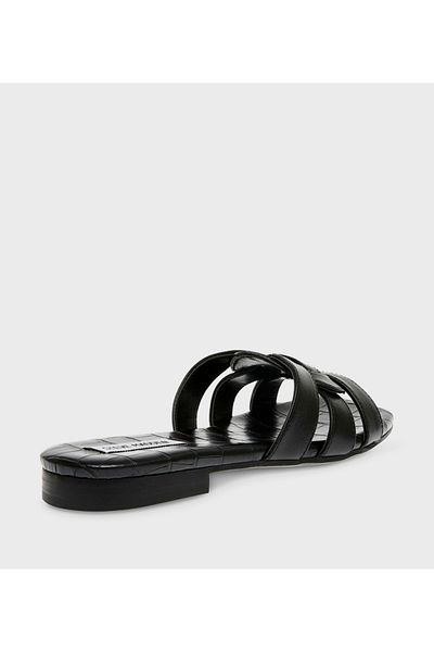 Steve Madden Black Multicolor Women's Flat Sandals Sandals