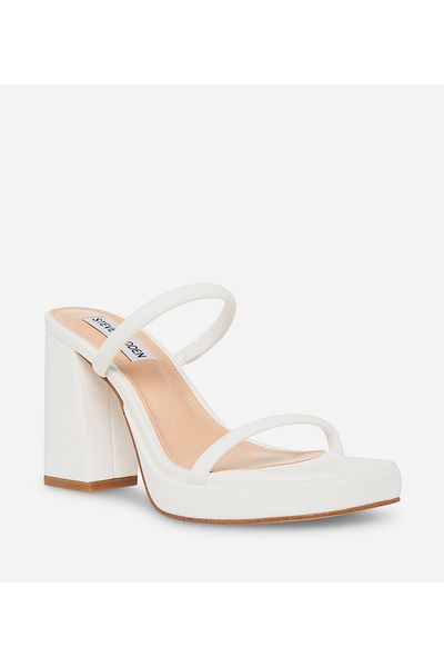 Steve Madden White Women's Block Heels Sandals