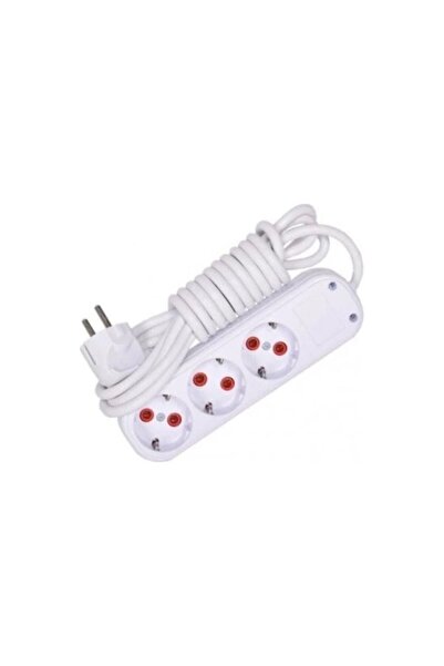 Genel Markalar Marka 3 Lü 2 Metrelik Topraklı Ara Kablosu Uzatmalı Seyyar 3lü...