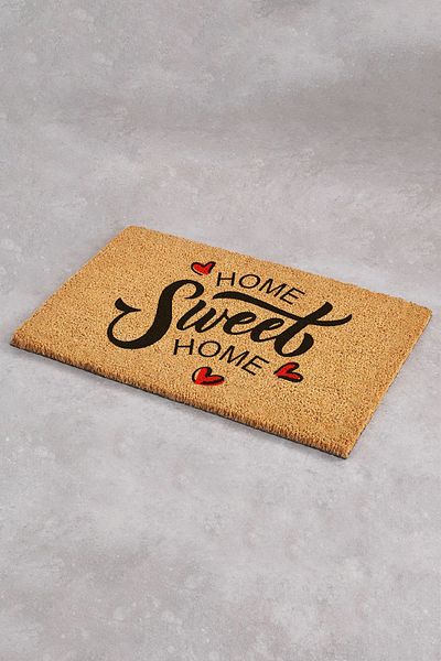 Paspas Yap Home Sweet Home Door Front Mat Exterior Door Mat Home Decor Bristle Mat Printed Design Doormat