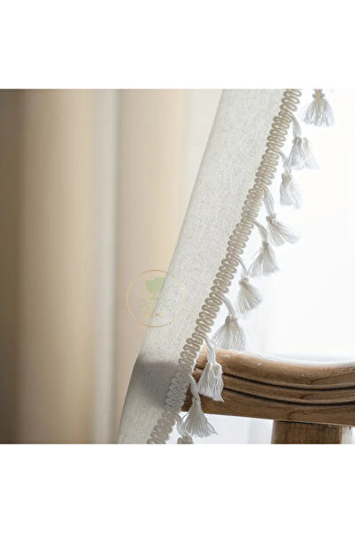 Perdeplus Vintage Βαμβακερή κουρτίνα μονής πτερύγου - Buldan