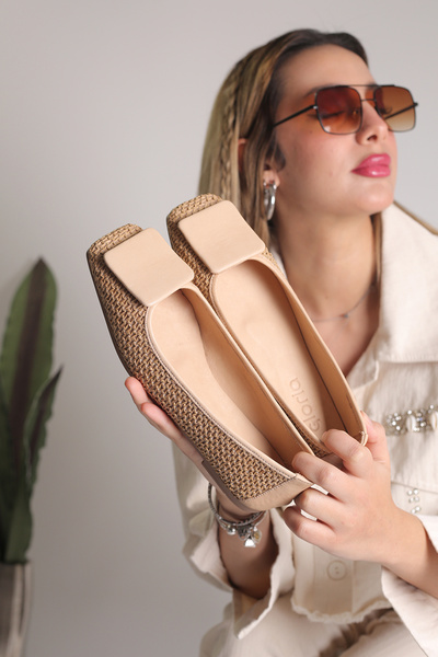 ELİT SHOES فستان إيما من الجلد الطبيعي - مصنوع باليرينا