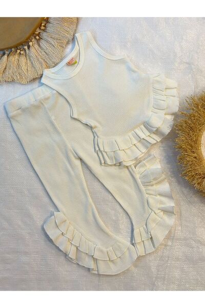 Portakal Bebek مجموعة ملابس علوية وسفلية أنيقة للفتيات من FIRFIRLI